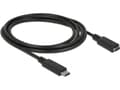 Miniatyrbild 4 av 5: Delock - USB-förlängningskabel - 24 pin USB-C (hane) till 24 pin USB-C (hona) - USB 3.1 Gen 1 - 3 A - 1.5 m - svart