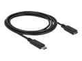 Miniatyrbild 1 av 5: Delock - USB-förlängningskabel - 24 pin USB-C (hane) till 24 pin USB-C (hona) - USB 3.1 Gen 1 - 3 A - 1.5 m - svart