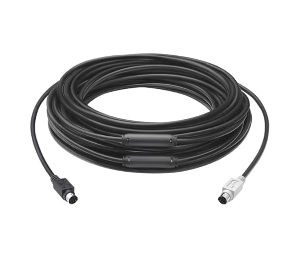 Logitech GROUP 15m Extender Cable, 15 m, 6-p Mini-DIN, 6-p Mini-DIN, Uros, Uros, Musta