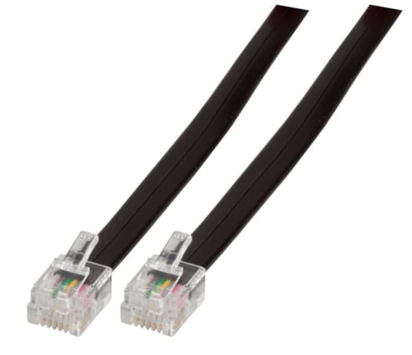EFB Elektronik K2404SW.1, 1 m, RJ12, RJ12, Sort, Hankjønn, Hankjønn