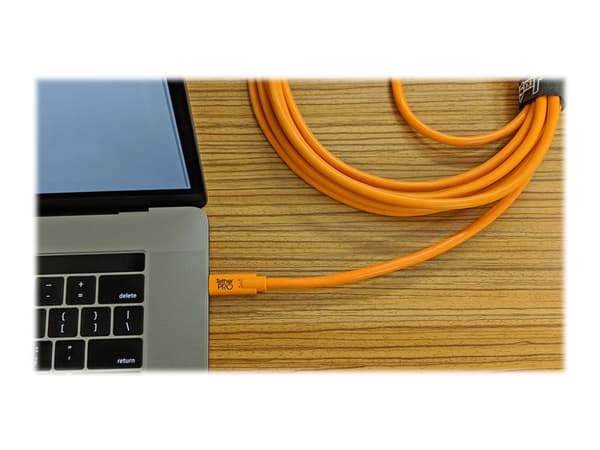 Tether Tools CUC33R15-ORG, 4,6 m, USB C, Micro-USB B, USB 3.2 Gen 1 (3.1 Gen 1), 5000 Mbit/s, Oranssi