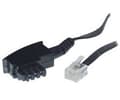 Miniatyrbild 2 av 2: S-Conn 3m TAE-F - RJ11, 3 m, TAE-F, RJ11, Svart, Transparent, Hankoppling, Hankoppling