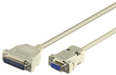 MicroConnect - Serielt kabel - DB-25 (han) til DB-9 (hun) - 1.8 m - tommelskruer - grå