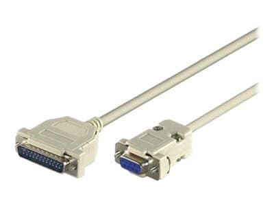 MicroConnect - Serielt kabel - DB-25 (han) til DB-9 (hun) - 1.8 m - tommelskruer - grå