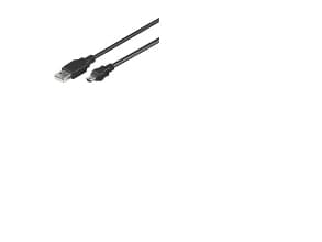Goobay 50768, 3 m, USB A, Mini-USB B, USB 2.0, 0,48 Gbit/s, Svart