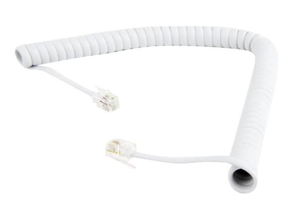 Cablexpert - Headset-kabel - RJ-10 hane till RJ-10 hane - 2 m - vit - lindad