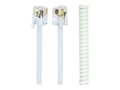 Miniatyrbild 5 av 5: Cablexpert - Headset-kabel - RJ-10 hane till RJ-10 hane - 2 m - vit - lindad