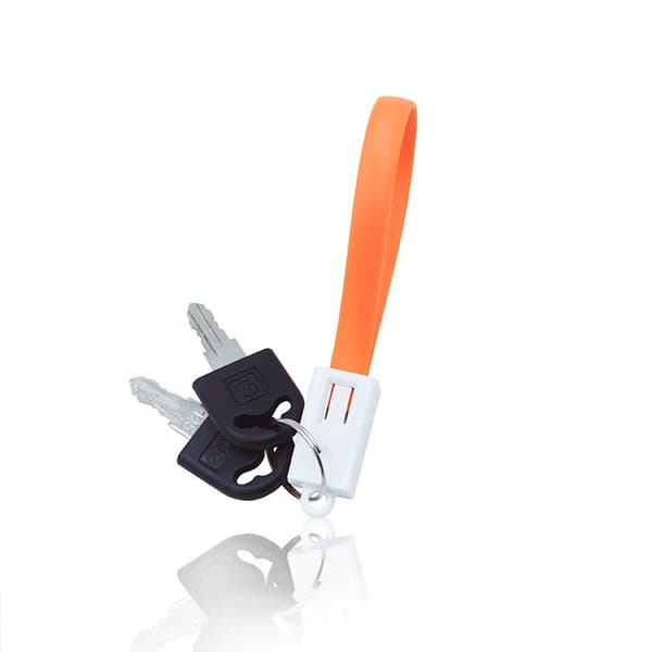6 PAKKER! Micro USB/Android - oplader nøglering USB kabel bærbar!