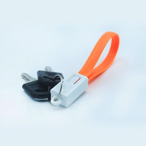 6 PAKKER! Micro USB/Android - oplader nøglering USB kabel bærbar!