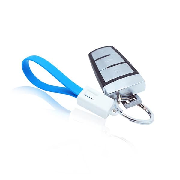 6 PAKKER! Micro USB/Android - oplader nøglering USB kabel bærbar!