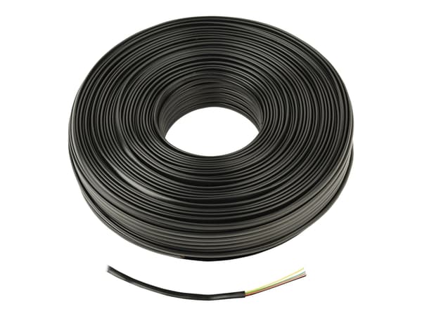 Gembird TC1000S-100M-B - Kabel i store partier - 100 m - svart - flat