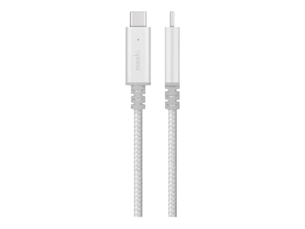 Moshi Integra - USB-kabel - 24 pin USB-C (hane) till 24 pin USB-C (hane) - USB 2.0 - 20 V - 5 A - 2 m - jetsilver