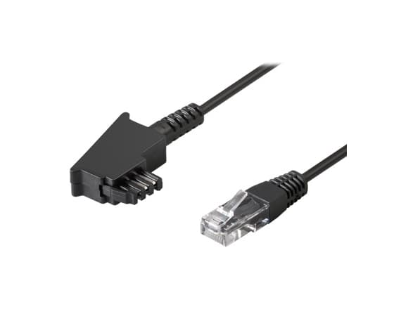 Alcasa 3506-RJ45, 6 m, RJ 45, TAE-F, Sort, Hanstik, Hanstik, Hanstik