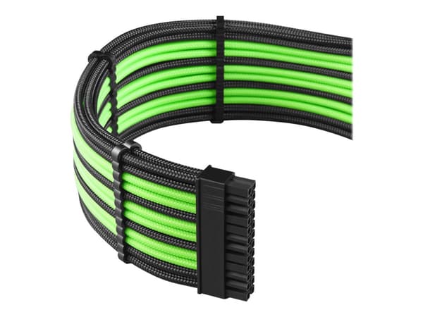 CableMod PRO ModMesh RT-Series Cable Kit - Strømkabelsett - svart, lys grønn