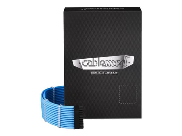 CableMod PRO Series ModMesh RT-Series - Strømkabelsett - formstøpt - lys blå