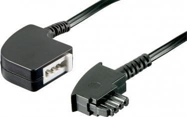 Goobay 3 m TAE-F-kabel, 3 m, TAE-F, TAE-F, svart, hane/kvinna
