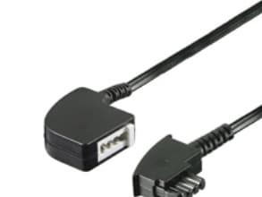 Goobay 3 m TAE-F-kabel, 3 m, TAE-F, TAE-F, svart, hane/kvinna