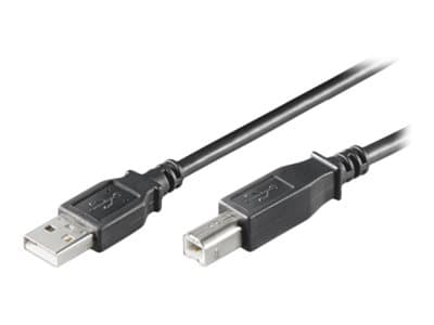 MicroConnect USB 2.0 - USB-kaapeli - USB Type B (uros) - USB (uros) - USB 2.0 - 30 cm - musta