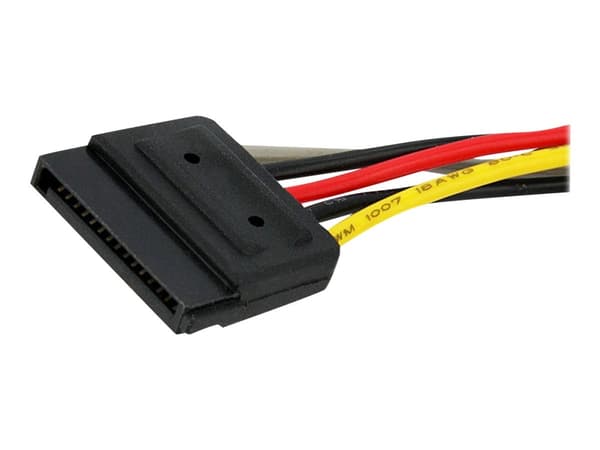 StarTech.com 6in SATA Power Y Splitter Cable Adapter - M/F - Power splitter - SATA power (M) to SATA power (F) - 6 in - PYO2SATA - Strömdelare - SATA
