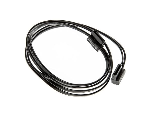SilverStone CP11 - SATA-kabel - Serial ATA 150/300/600 - SATA (hunn) til SATA (hunn) - 50 cm - 90°-kontakt - svart