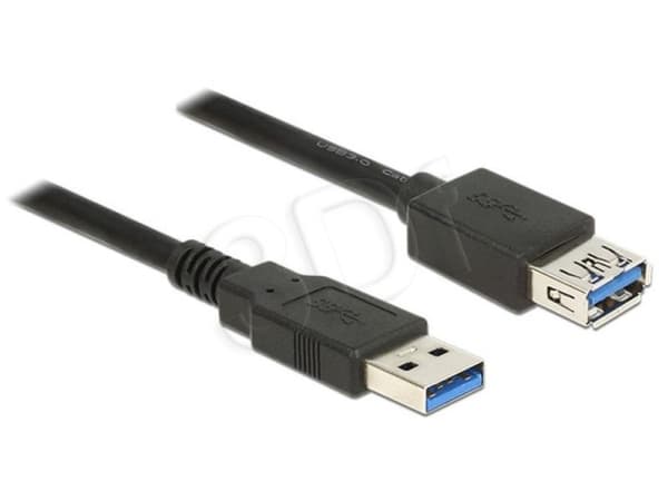 Delock - USB-förlängningskabel - USB typ A (hane) till USB typ A (hona) - USB 3.0 - 1 m - svart