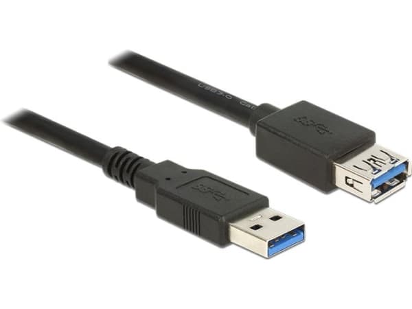 Delock - USB-förlängningskabel - USB typ A (hane) till USB typ A (hona) - USB 3.0 - 1 m - svart