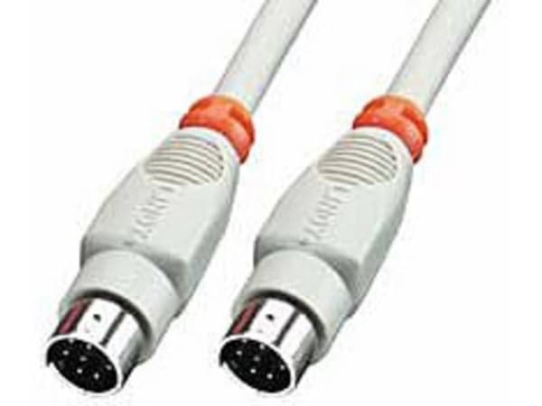 Lindy 8 Pin Mini DIN Cable 2 m skriverkabel Grå