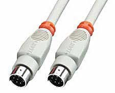 Lindy 8 Pin Mini DIN Cable 2 m skriverkabel Grå