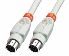 Lindy 8 Pin Mini DIN Cable 2 m skriverkabel Grå
