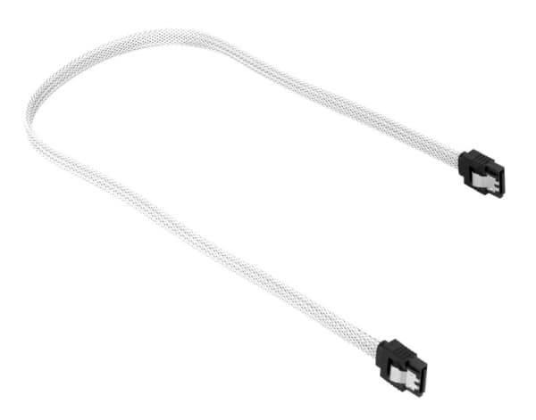 Sharkoon - SATA-kabel - Serial ATA 150/300/600 - SATA (hunn) til SATA (hunn) - 60 cm - låst - hvit