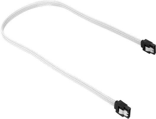 Sharkoon - SATA-kabel - Serial ATA 150/300/600 - SATA (hunn) til SATA (hunn) - 60 cm - låst - hvit