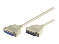 Microconnect DB25-DB25 3m, Valkoinen, 3 m, DB-25, DB-25, Uros, Naaras