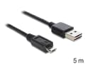 Miniatyrbild 3 av 5: Delock EASY-USB - USB-kabel - mikro-USB typ B (hane) till USB (hane) - USB 2.0 - 5 m - svart