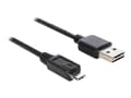 Miniatyrbild 1 av 5: Delock EASY-USB - USB-kabel - mikro-USB typ B (hane) till USB (hane) - USB 2.0 - 5 m - svart