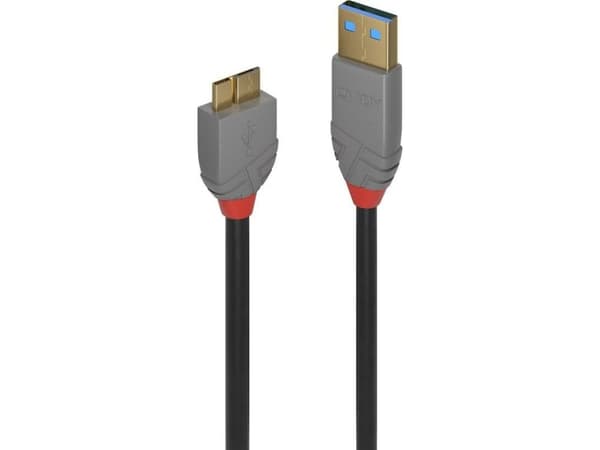 Lindy 36767, 2 m, USB A, Micro-USB B, USB 3.2 Gen 1 (3.1 Gen 1), 5 Gbit/s, Svart