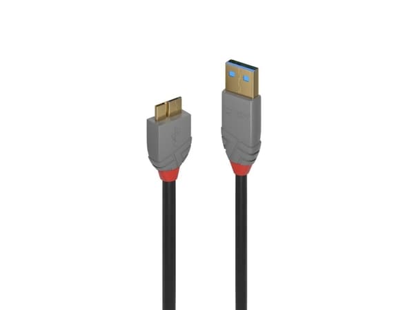 Lindy 36767, 2 m, USB A, Micro-USB B, USB 3.2 Gen 1 (3.1 Gen 1), 5 Gbit/s, Svart