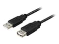Miniatyrbild 3 av 5: DELTACO USB2-12S - USB-förlängningskabel - USB (hane) till USB (hona) - USB 2.0 - 2 m - svart