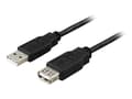 Miniatyrbild 2 av 5: DELTACO USB2-12S - USB-förlängningskabel - USB (hane) till USB (hona) - USB 2.0 - 2 m - svart