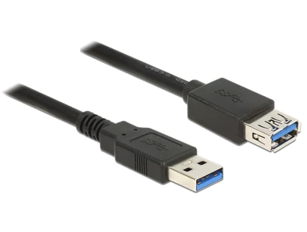 Delock Extension cable USB 3.0 - USB-förlängningskabel - USB typ A (hane) till USB typ A (hona) - USB 3.0 - 2 m - svart
