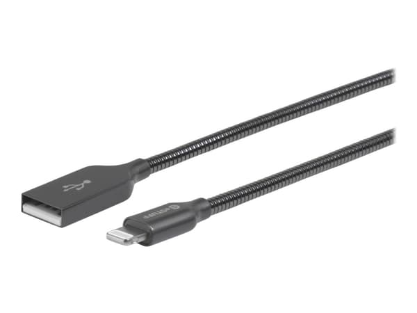 eSTUFF - Lightning-kabel - Lightning hann til USB hann - 1.5 m - grå, stål