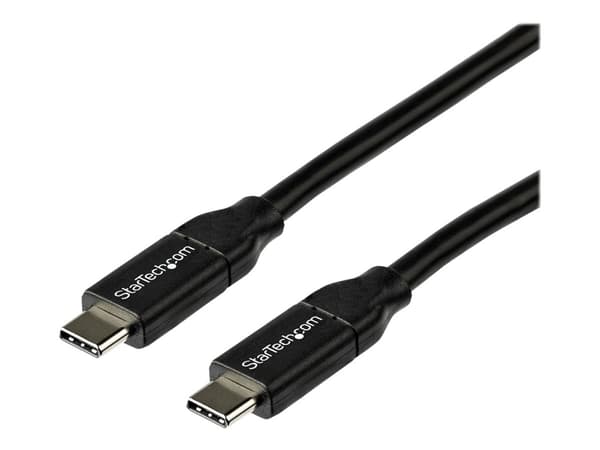 StarTech.com 2m 6ft USB C to USB C Cable - 5A PD - USB 2.0 USB-IF Certified - USB-kabel - USB-C (han) lige til USB-C (han) lige -  2 m - sort