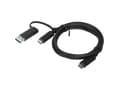 Miniatyrbild 4 av 5: Lenovo - USB-kabel - 24 pin USB-C (hane) till 24 pin USB-C (hane) - 20 V - 5 A - 1 m - svart