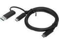 Miniatyrbild 5 av 5: Lenovo - USB-kabel - 24 pin USB-C (hane) till 24 pin USB-C (hane) - 20 V - 5 A - 1 m - svart