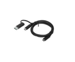 Lenovo - USB-kabel - 24 pin USB-C (hane) till 24 pin USB-C (hane) - 20 V - 5 A - 1 m - svart