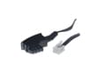 Miniatyrbild 2 av 2: S-Conn 3m TAE F - RJ11, 3 m, TAE F, RJ11, Svart, Transparent, Hankoppling, Hankoppling
