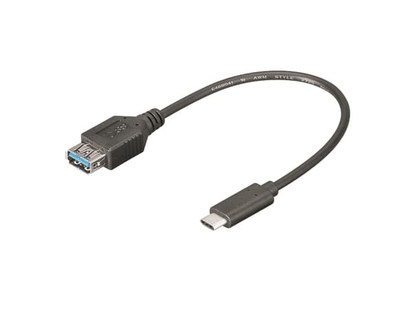 M-CAB - USB-kabel - USB-type A (hunn) til 24 pin USB-C (hann) - USB 3.1 - 20 cm