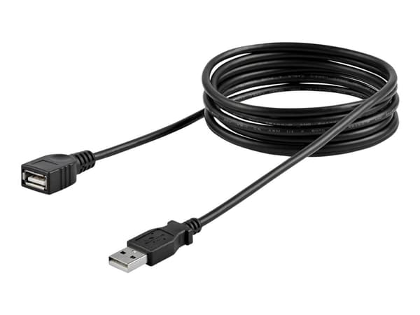 StarTech.com 1,8 m svart USB 2.0-förlängningskabel A till A – M/F