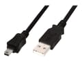 Miniatyrbild 1 av 5: ASSMANN Basic - USB-kabel - mini-USB typ B (hane) till USB (hane) - USB 2.0 - 1.8 m - formpressad - svart