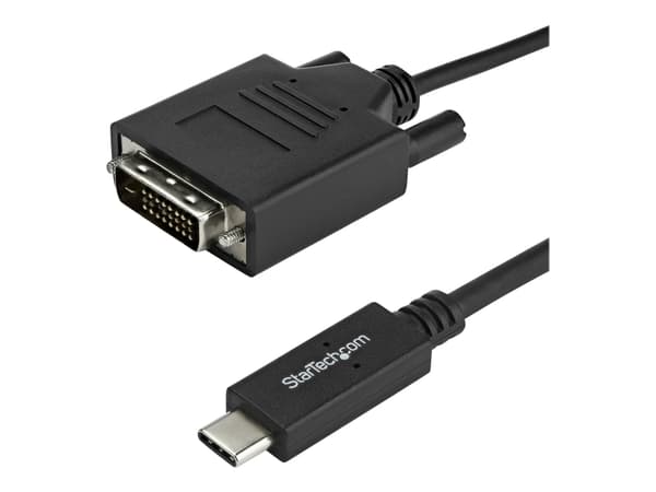 StarTech.com USB-C to DVI Cable - 6 ft / 2m - 1080p - 1920x1200 - USB-C DVI Monitor Cable - USB C Cable - Computer Monitor Cable (CDP2DVIMM2MB) - USB