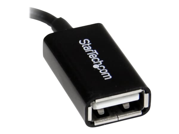 StarTech.com UUSBOTGRA USB-kabel 0,127 m USB 2.0 Micro-USB B USB A Sort